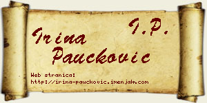 Irina Paučković vizit kartica